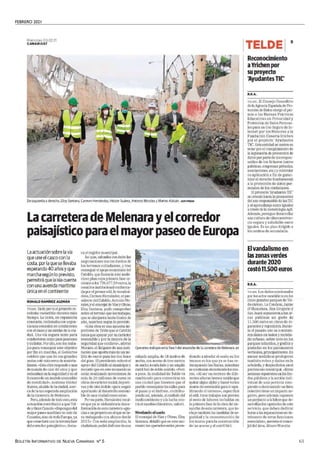 FEBRERO 2021
BOLETÍN INFORMATIVO DE NUEVA CANARIAS Nº 5 63
La carretera de Melenara y el corredor paisajístico para el mayor paseo de Europa
 