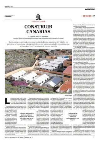 FEBRERO 2021
BOLETÍN INFORMATIVO DE NUEVA CANARIAS Nº 5 7
GOBIERNO
7 https://lectura.kios
 