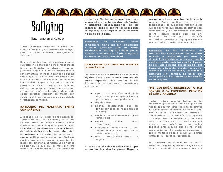 Boletin bullying colegio