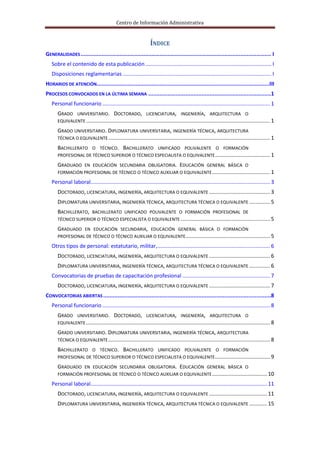 Centro de Información Administrativa
ÍNDICE
GENERALIDADES....................................................................