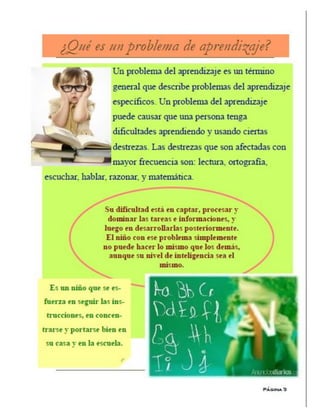 Boletin de problemas de aprendizaje