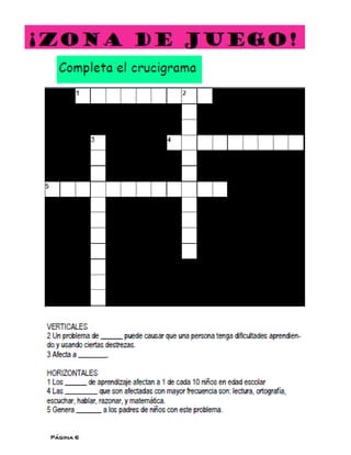 Boletin de problemas de aprendizaje