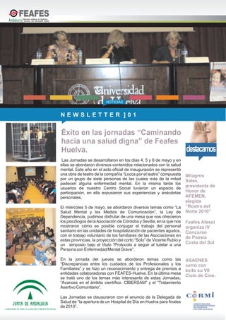 Boletín 01 de FEAFES-Andalucía
