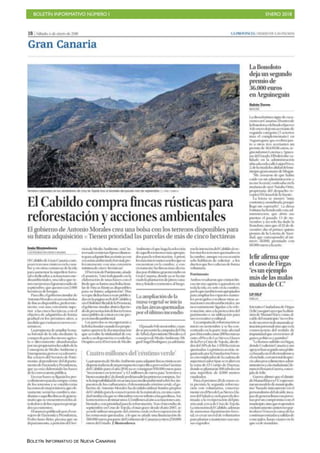 BOLETÍN INFORMATIVO NÚMERO I ENERO 2018
BOLETÍN INFORMATIVO DE NUEVA CANARIAS
 