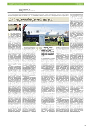 BOLETÍN INFORMATIVO NÚMERO I ENERO 2018
!19
 