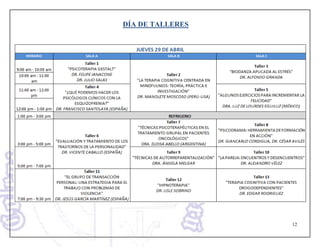 DÍA DE TALLERES




                  12
 