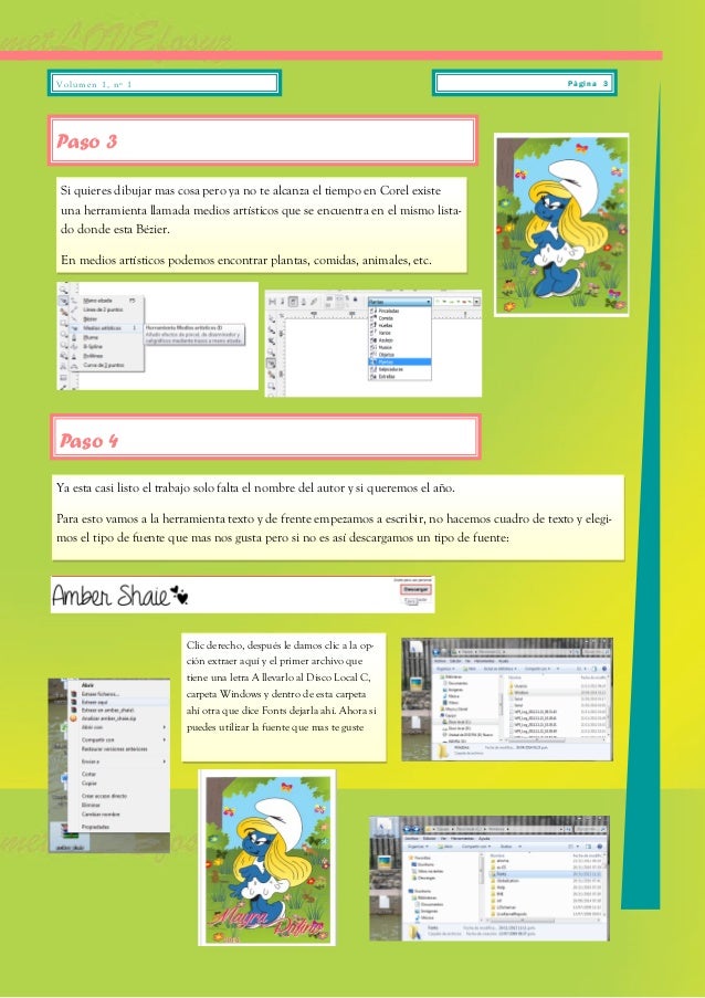 Boletin informativo dibujar en corel
