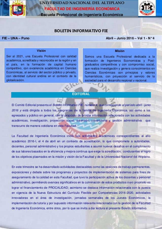 Boletin informativo FIE Nro 04