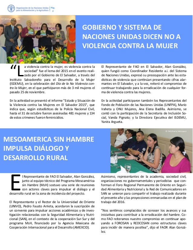 Boletin Fao El Salvador