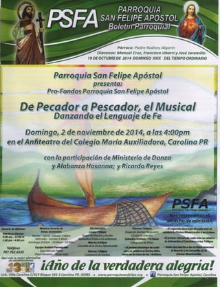 Boletín PSFA 19 de octubre de 2014