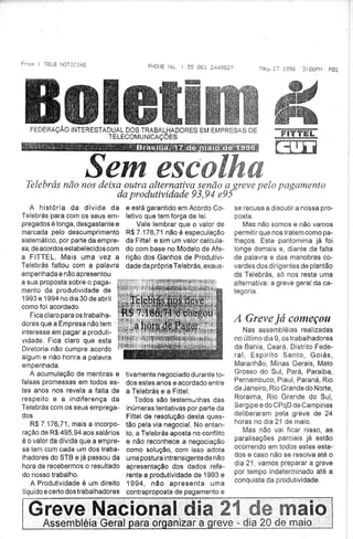 Boletins SINTPq - 1996