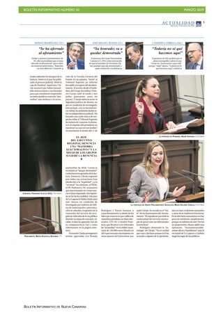 BOLETÍN INFORMATIVO NÚMERO XI MARZO 2019
BOLETÍN INFORMATIVO DE NUEVA CANARIAS
 