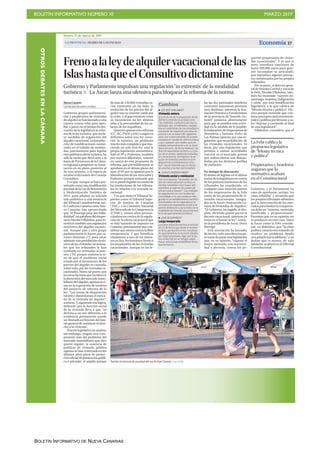 BOLETÍN INFORMATIVO NÚMERO XI MARZO 2019
BOLETÍN INFORMATIVO DE NUEVA CANARIAS
OTROSDEBATESENLACÁMARA
 