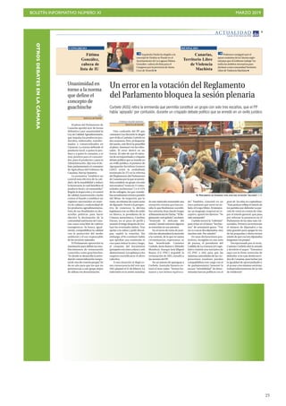 BOLETÍN INFORMATIVO NÚMERO XI MARZO 2019
!23
OTROSDEBATESENLACÁMARA
 