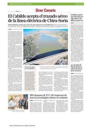 BOLETÍN INFORMATIVO NÚMERO XI MARZO 2019
BOLETÍN INFORMATIVO DE NUEVA CANARIAS
 