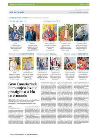 BOLETÍN INFORMATIVO NÚMERO XI MARZO 2019
BOLETÍN INFORMATIVO DE NUEVA CANARIAS
 