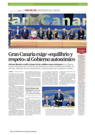 BOLETÍN INFORMATIVO NÚMERO XI MARZO 2019
BOLETÍN INFORMATIVO DE NUEVA CANARIAS
 