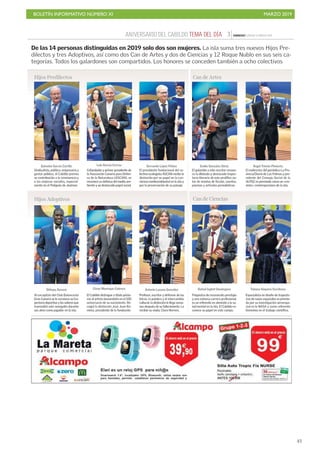BOLETÍN INFORMATIVO NÚMERO XI MARZO 2019
!43
 