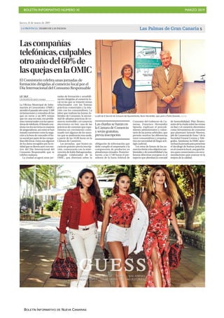 BOLETÍN INFORMATIVO NÚMERO XI MARZO 2019
BOLETÍN INFORMATIVO DE NUEVA CANARIAS
 