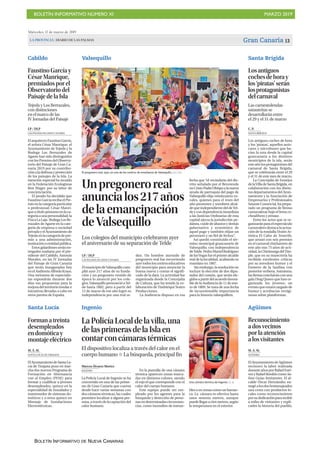 BOLETÍN INFORMATIVO NÚMERO XI MARZO 2019
BOLETÍN INFORMATIVO DE NUEVA CANARIAS
 