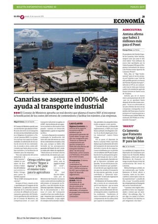 BOLETÍN INFORMATIVO NÚMERO XI MARZO 2019
BOLETÍN INFORMATIVO DE NUEVA CANARIAS
 