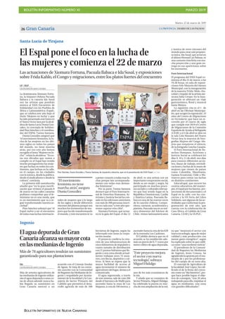 BOLETÍN INFORMATIVO NÚMERO XI MARZO 2019
BOLETÍN INFORMATIVO DE NUEVA CANARIAS
 