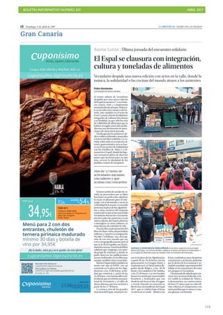 BOLETÍN INFORMATIVO NÚMERO XIV	

 ABRIL 2017
	

113
 