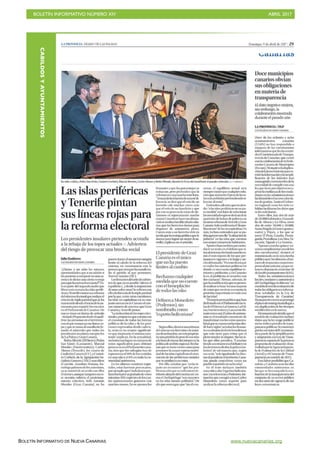 BOLETÍN INFORMATIVO NÚMERO XIV	

 ABRIL 2017
	

BOLETÍN INFORMATIVO DE NUEVA CANARIAS www.nuevacanarias.org
CABILDOSYAYUNTAMIENTOS
 
