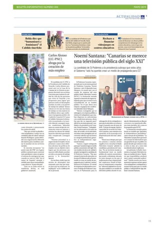 BOLETÍN INFORMATIVO NÚMERO XIX MAYO 2019
!15
 