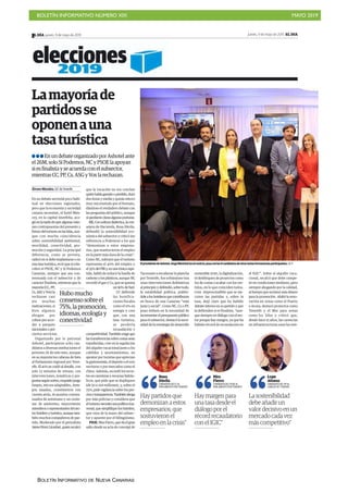 BOLETÍN INFORMATIVO NÚMERO XIX MAYO 2019
BOLETÍN INFORMATIVO DE NUEVA CANARIAS
 