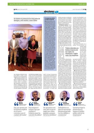 BOLETÍN INFORMATIVO NÚMERO XIX MAYO 2019
!17
 