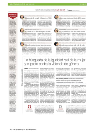 BOLETÍN INFORMATIVO NÚMERO XIX MAYO 2019
BOLETÍN INFORMATIVO DE NUEVA CANARIAS
 