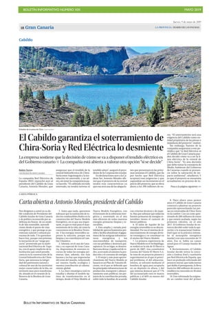 BOLETÍN INFORMATIVO NÚMERO XIX MAYO 2019
BOLETÍN INFORMATIVO DE NUEVA CANARIAS
 