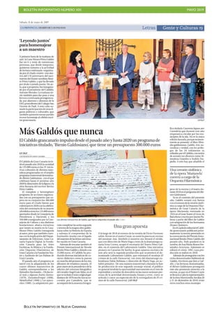 BOLETÍN INFORMATIVO NÚMERO XIX MAYO 2019
BOLETÍN INFORMATIVO DE NUEVA CANARIAS
 