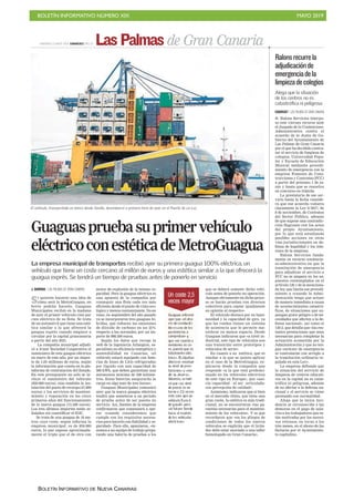 BOLETÍN INFORMATIVO NÚMERO XIX MAYO 2019
BOLETÍN INFORMATIVO DE NUEVA CANARIAS
 