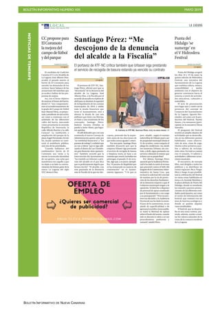 BOLETÍN INFORMATIVO NÚMERO XIX MAYO 2019
BOLETÍN INFORMATIVO DE NUEVA CANARIAS
NOTICIASDETENERIFE
 