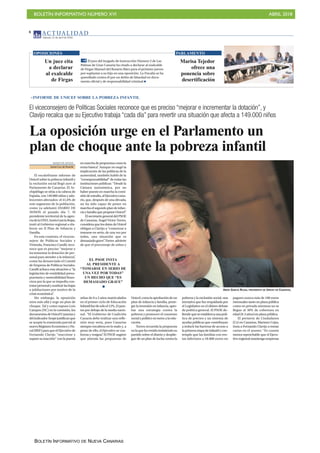 BOLETÍN INFORMATIVO NÚMERO XVI ABRIL 2018
BOLETÍN INFORMATIVO DE NUEVA CANARIAS
 