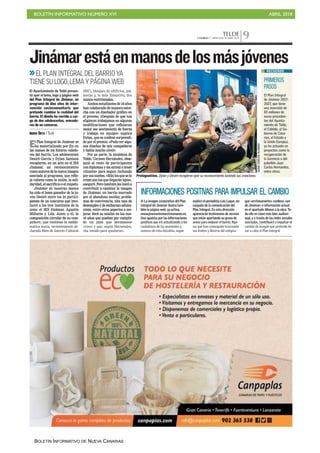 BOLETÍN INFORMATIVO NÚMERO XVI ABRIL 2018
BOLETÍN INFORMATIVO DE NUEVA CANARIAS
 