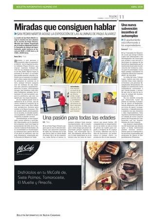 BOLETÍN INFORMATIVO NÚMERO XVI ABRIL 2018
BOLETÍN INFORMATIVO DE NUEVA CANARIAS
 