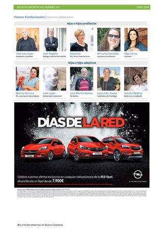 BOLETÍN INFORMATIVO NÚMERO XXI MAYO 2018
BOLETÍN INFORMATIVO DE NUEVA CANARIAS
 