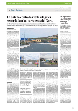 BOLETÍN INFORMATIVO NÚMERO XXIII JUNIO 2018
!53
LA PROVINCIA | DIARIO DE LAS PALMASGran Canaria12
Miércoles, 6 de junio de 2018
La batalla contra las vallas ilegales
se traslada a las carreteras del Norte
El Observatorio del Paisaje detecta un aumento de infracciones en los últimos
meses P Inés Miranda exige a los publicistas que no degraden la imagen de la Isla
Jesús Montesdeoca
LAS PALMAS DE GRAN CANARIA
La campaña del Cabildo de Gran
Canariaparaeliminarlasvallasile-
gales de las carreteras ha tropeza-
doenlosmunicipiosdelNortecon
elmismoproblemaquesegeneró
enlaautovíadelSurtraselanuncio
deunplanpararegenerarelpaisa-
je: crece el número de infractores.
Cuando las multas y sanciones
empiezanadarsusfrutosenTelde,
donde se concentra la mayor par-
tedelapublicidadprohibidaporla
normativa viaria, la batalla se tras-
ladaahoraalaGC-2desdeLasPal-
masdeGranCanariahastaelpuer-
todeAgaete,dondeenlosúltimos
meses han aparecido numerosos
carteles.
El Observatorio del Paisaje de
Gran Canaria ha emplazado a los
ayuntamientos del Norte a tomar
medidascontralaproliferaciónde
vallas junto a las carreteras, según
adelantóayerInésMiranda,conse-
jeradePolíticaTerritorialdelCabil-
do, quien precisó que su departa-
mentohadetectadonuevasinfrac-
cionesenlaszonasdeCostaAyala,
Guía, Pagador, Guía, Gáldar, San
Isidro y Las Nieves de Agaete.
“Los publicistas y las empresas
tienenotrosmediosparadaraco-
nocer sus productos sin degradar
los paisajes de nuestra isla”, decla-
ró Miranda, quien recordó que el
Plan Director de la GC-2 prevé la
eliminación de todas las vallas, ya
sea de forma voluntaria o forzosa.
El Observatorio del Paisaje, un
organismo en el participan seis
consejerías del Cabildo, los ayun-
tamientos y la asociación Adapa,
temequelacolocacióndeestas úl-
timasvallas,lamayoríademultina-
cionalesdelaalimentación,anime
alosproductores localesainstalar
lassuyas,pues“tienenrazonespa-
ra sentirse discriminadas”, alegó
Miranda.Además,muchasempre-
sasdelazonayahabíanretiradode
forma voluntaria sus carteles pu-
blicitarios y ahora ven como pro-
liferan en otros puntos de la co-
marca.
Antiestéticas
“Esasvallas,ademásdeestarprohi-
bidasporlasleyesdecarreterasdel
Estado y de la Comunidad Autó-
noma, son antiestéticas y produ-
cen un grave daño a la imagen tu-
rísticadeGran Canaria”,sostuvola
consejera de Política Territorial,
que también es primera teniente
de alcalde del Ayuntamiento de
Agaete.Precisamente,unadeesas
nuevas vallas se ha instalado a la
salida del muelle de Las Nieves.
María del Carmen Rosario Go-
doy, que como Inés Miranda es
consejera del Cabildo y edil en
Agaete, pero en la oposición, tam-
biénconsideró“aberrante”laproli-
feracióndevallasensumunicipio,
aunque culpó de ello al propio
Ayuntamiento. A su juicio, el pro-
pietario de ese cartel puede haber
alegado silencio administrativo
para colocarla. “Y aparte de dañar
elpaisajedeLasNieves,loquemás
molestaesquetodoslosquellegan
enbarcodeTenerifevenunavalla
quelosinvitaairsedeAgaete”,bro-
mea Del Rosario.
EnlascarreterasdelNortesere-
piteloqueocurrióenelmunicipio
deTeldecuandoseanuncióelPlan
Director de la GC-1. El primer re-
cuento de vallas ilegales en los
márgenes de la autovía del Sur
arrojó un total de 107, pero sema-
nas después esa cifra había au-
mentadoun10%,segúnreconoció
elpresidentedelCabildo,Antonio
Morales,trasunadelasreuniones
delObservatoriodePaisaje.“Algu-
nos empresarios las han retirado
de forma voluntaria, pero en su
mayoríanoestáncolaborandocon
este plan de embellecimiento”, de-
nunció Morales ese día.
Alcontrarioqueen Telde,enlos
municipios de Ingenio, Agüimes,
SantaLucíaySanBartolomédeTi-
rajana se están cumpliendo los
compromisos de despejar el hori-
zonte en la ruta turística hacia el
Sur y prácticamente se han elimi-
nado todas.
Tras la creación del Observato-
riodelPaisajesediounultimátum
alospublicistas,propietariosde te-
rrenos y anunciantes para que re-
tiraranlasvallasdeformavolunta-
ria antes de marzo de 2017, con la
amenaza de sanciones a los in-
cumplidores. En caso de negativa,
el Cabildo se encargará de retirar-
lasycargarálosgastosalosinfrac-
tores.
Anteelbloqueodelosexpedien-
tesenTelde,elObservatorioapro-
bó una subvención de 93.000 eu-
ros al Ayuntamiento para agilizar
los trámites administrativos desti-
nados a la retirada forzosa de las
vallas. Según Inés Miranda, los úl-
timosinformesseñalanquedelas
113 contabilizadas a finales de
2017 se han reducido a 90, una
cantidad aún muy alta en compa-
ración con los restantes munici-
pios de Isla.
Un75%deesasvallasseencuen-
tranensueloprivadoyelotro25%
está en terrenos públicos del Go-
biernodeCanarias,alquetambién
se ha pedido apoyo para agilizar
los trámites de retirada forzosa.
Cuando de anunció el Plan Di-
rectordelaGC-2,losmiembrosdel
Observatorio restaron importan-
cia al número de vallas en la auto-
vía del Norte, pues calcularon que
apenashabíaunadocenayconfia-
ronenquehabríaunarespuestasi-
milaraladelosmunicipiosdelSu-
resteyelSur.Ahora,observan“con
preocupación” el repunte de in-
fracciones, afirmó Miranda.
GranCanaria,segúnAdapa,“es
laislaconmayornúmerodeinfrac-
ciones a las leyes que prohíben la
instalación de vallas publicitarias
enlascarreterasy,probablemente,
también encabeza el ranking na-
cionaldeagresionesalpaisajecon
ese tipo de instalaciones”.
El plazo para solicitar
las ayudas de vivienda
está abierto hasta el
próximo 30 de junio
El Cabildo otorga
1,1 millones para
obras en hogares
de familias
vulnerables
LA PROVINCIA/DLP
LAS PALMAS DE GRAN CANARIA
El Cabildo de Gran Canaria ha
abiertoelplazodesolicitudpa-
raconceder1,1millonesdeeu-
ros a familias en situación de
vulnerabilidad para obras de
primera necesidad en sus vi-
viendasytambiénparaadaptar
loshogaresapersonasconmo-
vilidad reducida, según anun-
cióayerenunanota laconseje-
rainsulardeVivienda,Minerva
Alonso.
Por un lado, 700.000 euros
irán destinados a mejoras bá-
sicas y para la seguridad de los
habitantesdelavivienda,como
problemasdeimpermeabiliza-
ciónencubiertas,reparaciones
de forjados que conllevan un
peligroinminentepordespren-
dimientosdecascotesohume-
dades en el interior.
En la anterior convocatoria
recibieron esta ayuda 160 per-
sonas de los 21 municipios de
laIsla,lamayorparteparasub-
sanar graves daños en las vi-
viendas, aunque también para
arreglar estancias que estaban
en precario, como baños y co-
cinas, y mejorar las instalacio-
nes de agua, saneamiento y
electricidad.
Por otro lado, el Cabildo du-
plica la partida para obras que
mejorenlaaccesibilidaddelas
viviendas al eliminar barreras
arquitectónicas, para lo que
destinará 400.000 euros. La
mayoría de las 60 ayudas de la
anterior convocatoria fueron
para instalar rampas, sillas sal-
vaescaleras,barandillasoplata-
formaselevadoras,yparasusti-
tuir puertas por otras más an-
chas o por correderas.
Movilidad reducida
Tambiénhubopeticionespara
remplazar bañeras, inodoros y
lavamanosporotrosespeciales
para personas con movilidad
reducida, además de acceso-
riosdeapoyoypavimentosan-
tideslizantes. En menor medi-
da solicitaron dispositivos lu-
mínicosparapersonasconsor-
derao detectoresdehumopa-
ra invidentes.
Alonso destacó el esfuerzo
delaInstitucióninsularparain-
crementaren2018lassubven-
cionesparaaccesibilidaddebi-
doaqueenlaconvocatoriaan-
terior quedaron en lista de es-
pera150solicitantes,porloque
esta vez podrán beneficiarse
másfamilias. Elimportequese
podrá entregar a cada deman-
dante de la ayuda en ambos
conceptos es de 12.000 euros.
El Cabildo aprobó nuevas ba-
sesreguladorasparaqueladis-
tribución sea más equitativa.
JOSÉ CARLOS GUERRA
Desde la capital al Puerto de las Nieves. Arriba, vallas en la autovía del Norte a su paso por la localidad de Albercón
de la Virgen, en el municipio de Guía. Debajo, a la izquierda, carteles junto a la vía en El Pagador de Moya. A la derecha, soporte
publicitario en el rotonda de acceso al Puerto de las Nieves de Agaete.
El anuncio de un plan
de embellecimiento
genera un repunte de
los carteles ilegales
El Cabildo amenaza
con la retirada forzosa
y sanciones a dueños
del suelo y empresas
 
