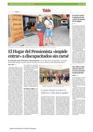 BOLETÍN INFORMATIVO NÚMERO XXI MAYO 2018
BOLETÍN INFORMATIVO DE NUEVA CANARIAS
 