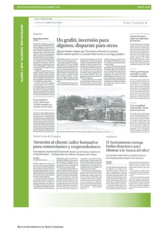 BOLETÍN INFORMATIVO NÚMERO XXI MAYO 2018
BOLETÍN INFORMATIVO DE NUEVA CANARIAS
NOTICIASDELSURESTE,SURYOESTE
 