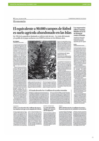 BOLETÍN INFORMATIVO NÚMERO XXII	

 JUNIO 2016
	

15
 