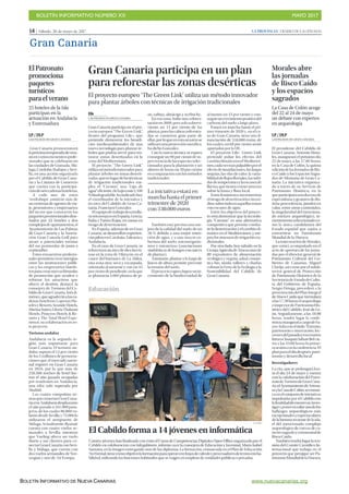 BOLETÍN INFORMATIVO NÚMERO XX	

 MAYO 2017
	

BOLETÍN INFORMATIVO DE NUEVA CANARIAS www.nuevacanarias.org
 