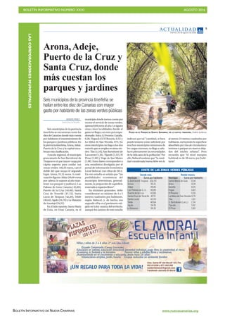 BOLETÍN INFORMATIVO NÚMERO XXXI	

 AGOSTO 2016
	

BOLETÍN INFORMATIVO DE NUEVA CANARIAS www.nuevacanarias.org
LASCORPORACIONESMUNICIPALES
 