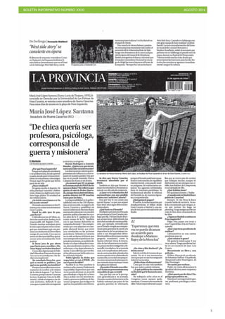 BOLETÍN INFORMATIVO NÚMERO XXXI	

 AGOSTO 2016
	

3
 