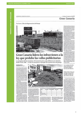 BOLETÍN INFORMATIVO NÚMERO XXXI	

 AGOSTO 2016
	

31
NOTICIASDEGRANCANARIA
 