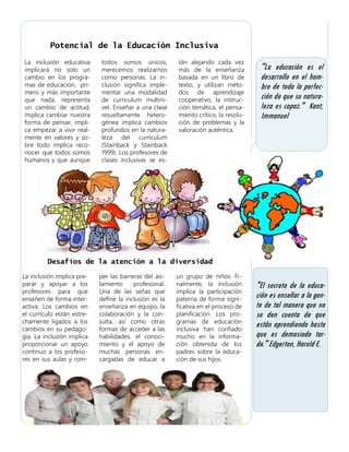 Diversidad y Educación Inclusiva | PDF