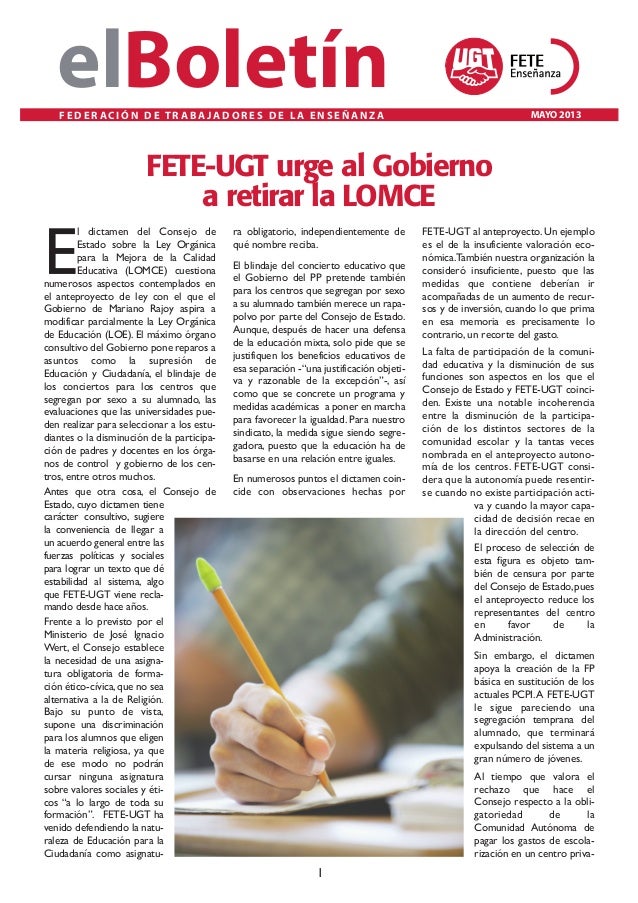 letter pal cover j consejo LOMCE estado dictamen Boletín